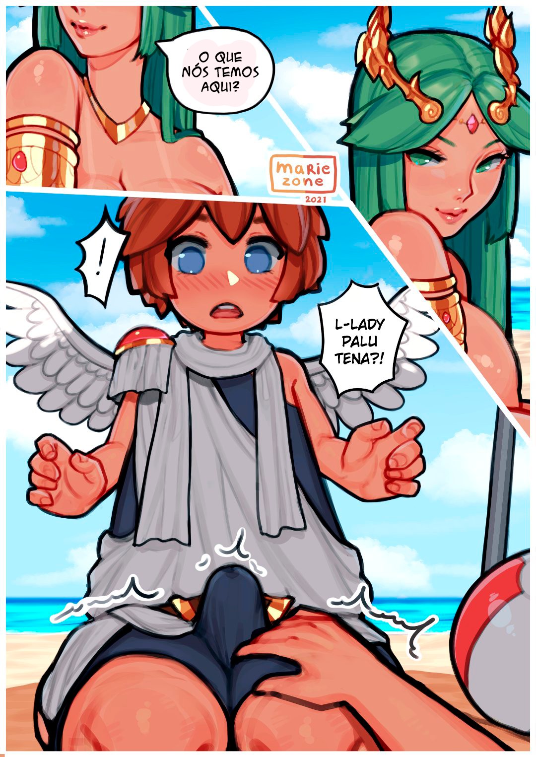 Palutena And Pit Hentai pt-br 13