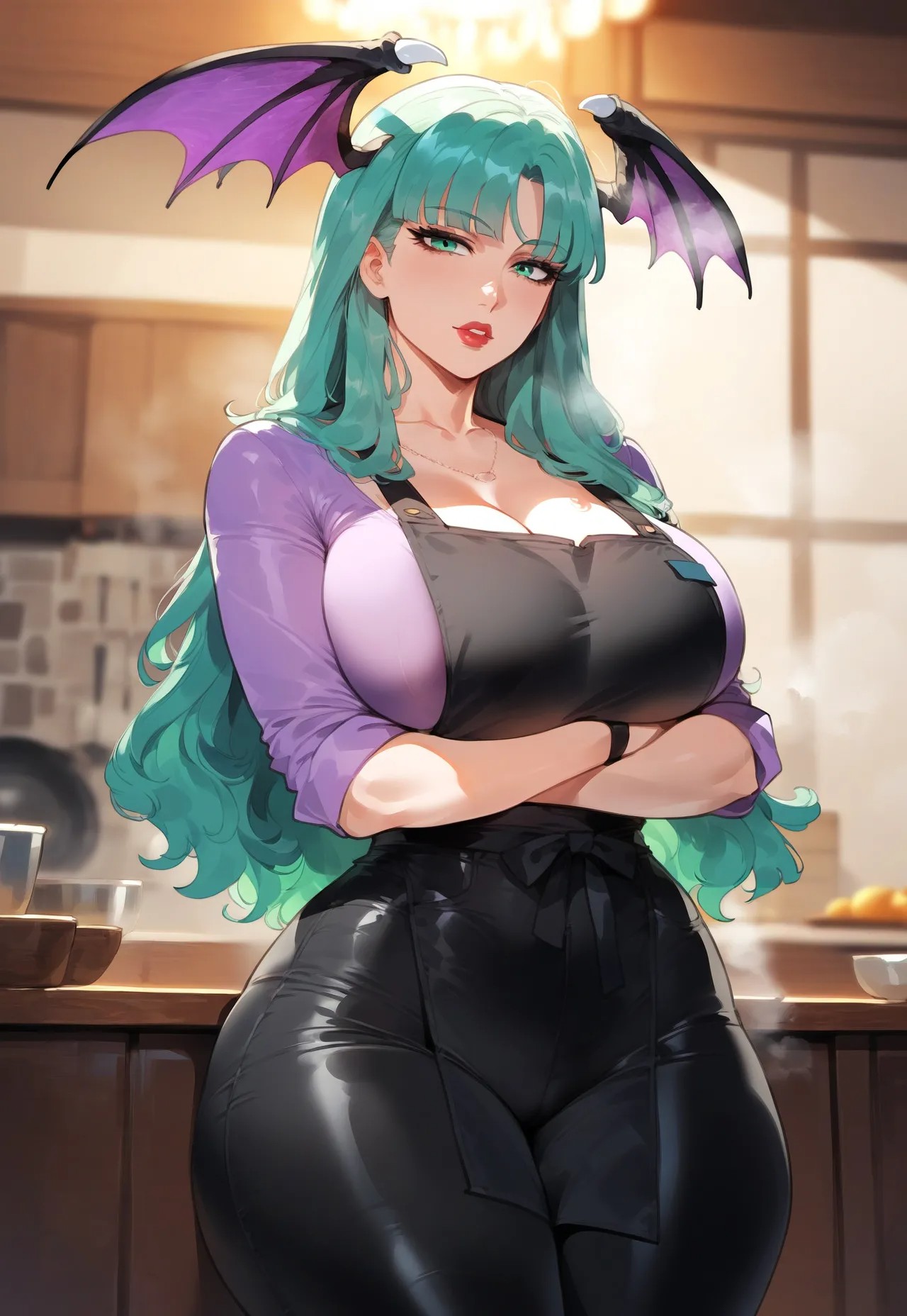 Morrigan Aensland: Baking Bliss Hentai pt-br 01