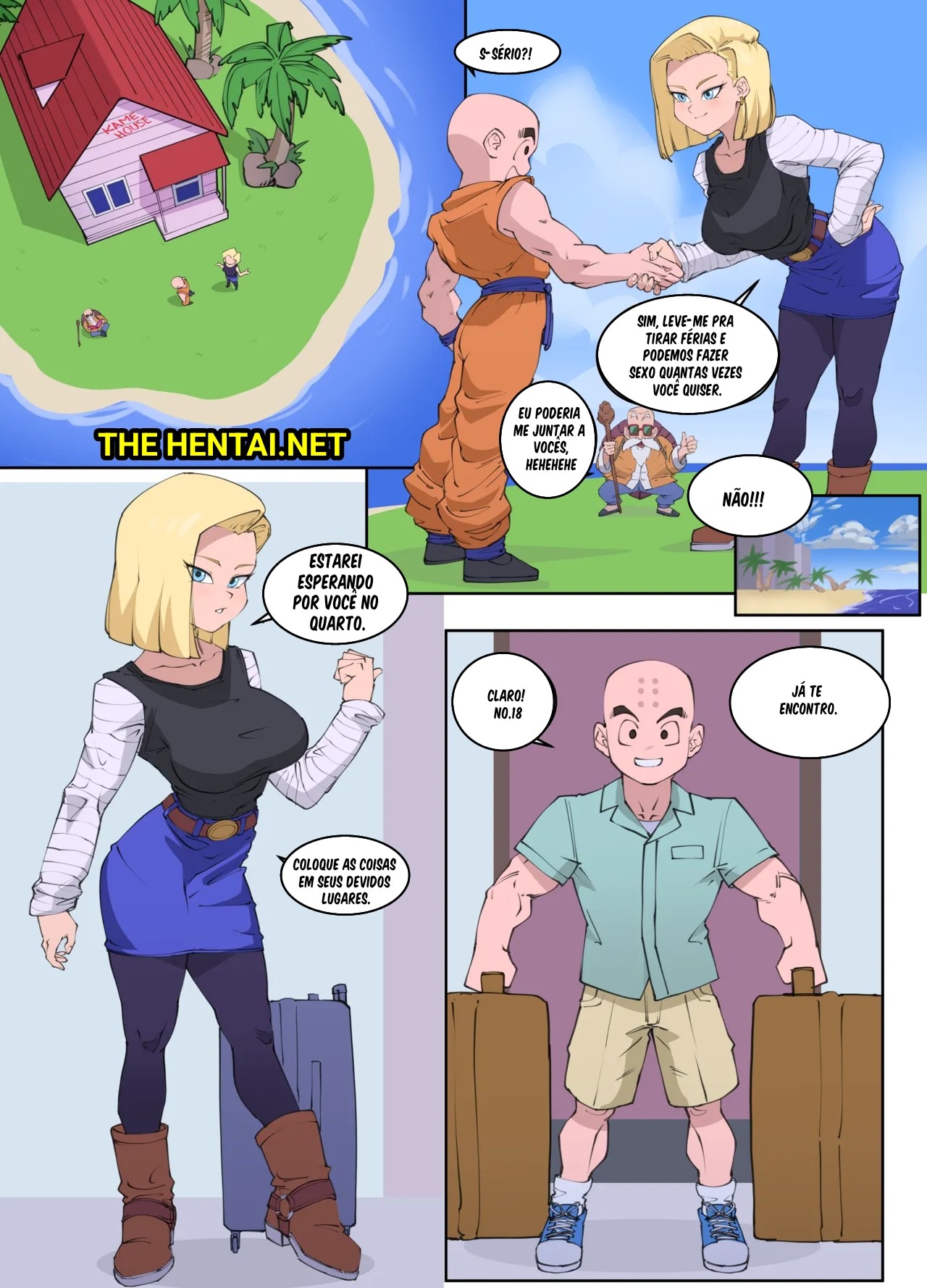 Android 18 x Krillin By Libixus  Hentai pt-br 01