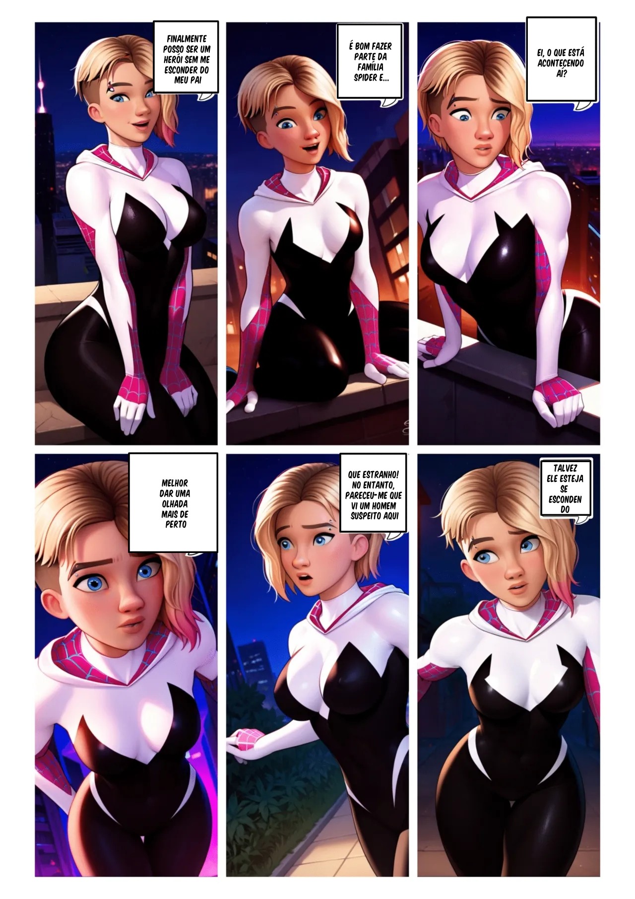 Bondage Comic Spider Gwen: A Rescue Always Has a Price Hentai pt-br 02